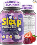 Kids Sleep Gummies - Magnesium Glycinate Saffron for kids w/ Vitamin B6 D3 L-Theanine GABA Chamomile Methylate B12 for Peaceful Sleep Relax Brain &amp Muscle Bedtime Unwind Melatonin Free120