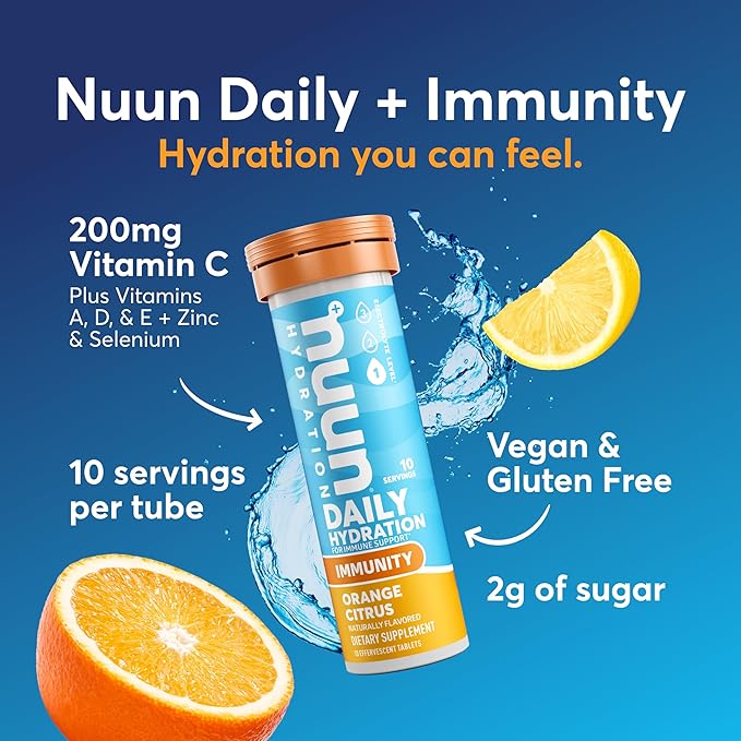 Nuun Citrus Orange Immunity Box 1.9 Ounce 8 Count (Pack of 2)