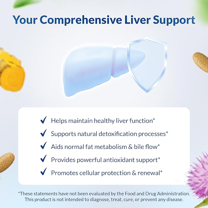 Natural Wellness Clinical Liver Support – Physician-Formulated Milk Thistle &amp Curcumin Blend for Detox Repair &amp Healthy Liver Function – 12 Powerful Ingredients Maximum Absorption