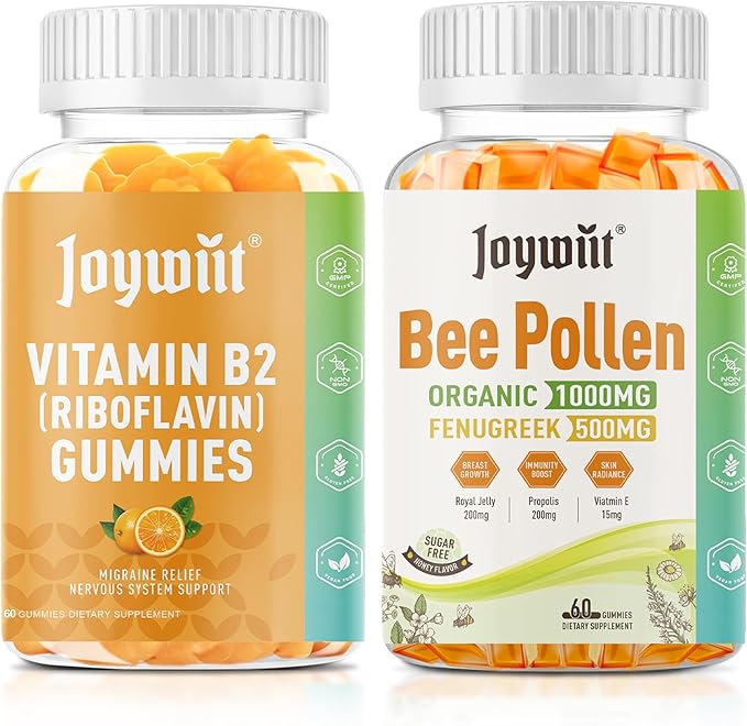 Vitamin B2 Gummies and Bee Pollen Gummies