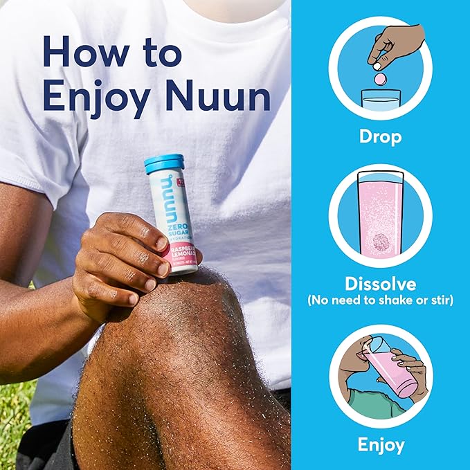 Nuun Immunity Electrolyte Tablets with Vitamin D C E &amp A Ginger Elderberry Magnesium &amp 4 Other Essential Electrolytes Vegan Blueberry Tangerine 8 Pack (80 Servings Total)