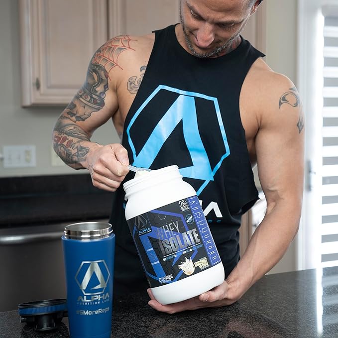 Whey Isolate Protein Powder - Coconut Ice Cream Flavor 28g of Protein Protein Source Low Carb Classic Specialty