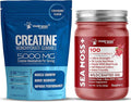 WELLNESS LABSRX Irish Sea Moss Gel Raspberry Flavor - Creatine Gummies 5000mg | Bundle