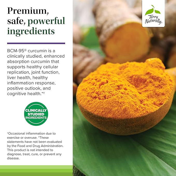 Terry Naturally Optimal Wellness - Immune Respiratory &amp Brain Health Support - Supports Liver Health with Curcumin - Provides Powerful Antioxidant Support - 30 Capsules (30 Servings)