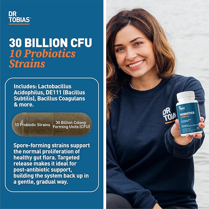 Dr. Tobias Probiotics 30 Billion CFU &amp Berberine 500 mg – Digestive &amp Metabolic Wellness Bundle