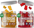 Joyli L-Tyrosine + Ashwagandha Gummies – Focus Memory &amp Mental Clarity Support – Vegan Formula with Vitamin C &amp Zinc – 2 Pack for Adults &amp Kids