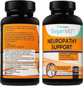 SugarMD Neuropathy Support Supplement – 180 Nerve Supplement Capsules with Alpha Lipoic Acid Benfotiamine &amp Vitamin D3 B6 B12 - Nerve Support for Feet Hands Fingers &amp Legs - 90 Day Supply