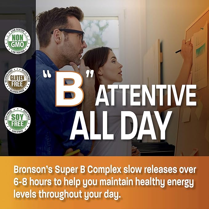 Bronson Probiotic 50 Billion CFU + Prebiotic with Apple Polyphenols &amp Pineapple Fruit Extract + Vitamin B Complex Sustained Release