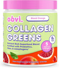 Obvi Collagen Greens - Collagen Greens Powder for Overall Wellness - Nutrient-Rich Superfood Blend - Healthy Digestion - Radiant Skin - Blood Orange Yuzu - 8.2 oz (25 Servings)