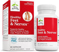 Terry Naturally Healthy Feet &amp Nerves - Herbal Supplement with Bioactive Vitamin B12 - Circulation &amp Nerve Health Support Supplement - Vegan Capsules with Boswellia Serrata - 60 Capsules