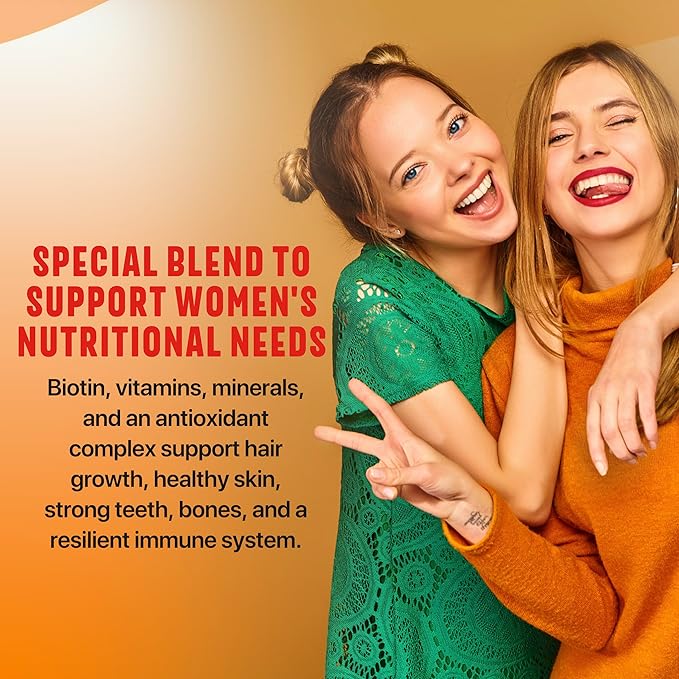 100% Pure Womens Multivitamin for Hair Growth + Complete Vitamins for Women – Biotin Zinc Antioxidants – Supports Skin Energy Immune Health – Made in USA – 60 Capsules
