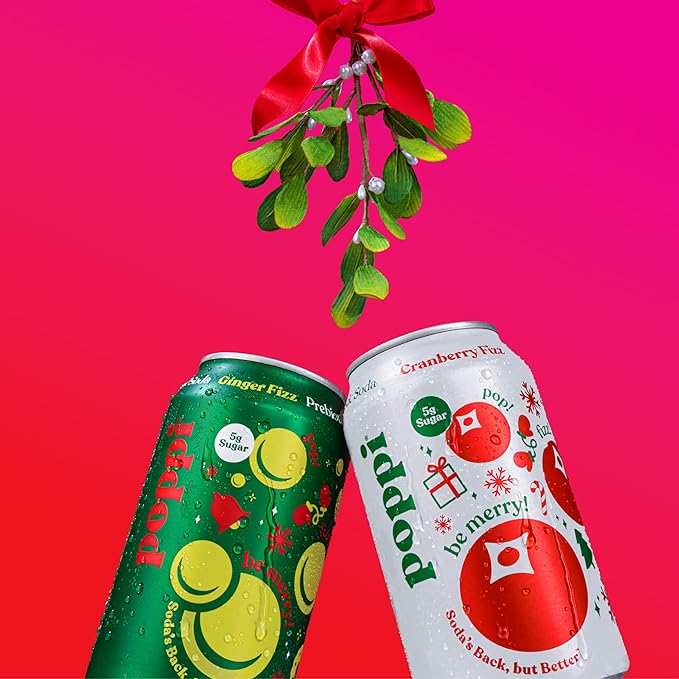Poppi Sparkling Prebiotic Soda Beverage with Apple Cider Vinegar Seltzer Water and Fruit Juice Naughty or Nice Variety Pack 12 Fl Oz Pack of 12 Packaging May Vary