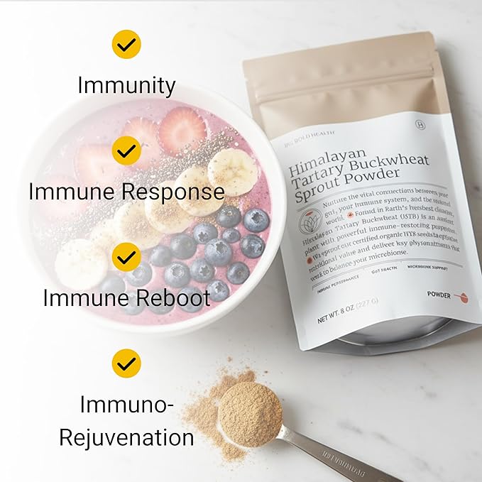 BIG BOLD HEALTH Complete Gut Support Bundle - Organic Himalayan Tartary Buckwheat Prebiotics &amp Probiotics for Gut Health - Natural Energy Microbiome &amp Immune System Support - Non-GMO Gluten