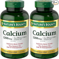 Nature's Bounty Calcium 1200 mg with Vitamin D3 Bone Health &amp Immune Support Vitamin D3 1000 IU 220 Softgels (Pack of 2)