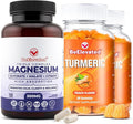Ginger and Turmeric Supplement Gummies (Pack of 2) Bundle with Triple Magnesium Complex (Pack of 1) – Plant-Based Support for Joints Sleep and Daily Balance – Vegan Non-GMO (3 Items)