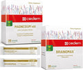 Switzerland Magnesium &amp BRAINOMAX Supplement Bundle | Energy Muscle &amp Bone Health | Memory Focus &amp Brain Support | Peach &amp Cherry-Vanilla Flavor | 40 Sticks for Men &amp Women