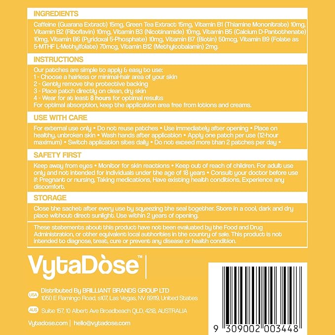Energy + Sleep Patch Duo | Natural Topical Caffeine Patches for Mood &amp Focus + Melatonin-Free Herbal Sleep Patches for Calm Nights
