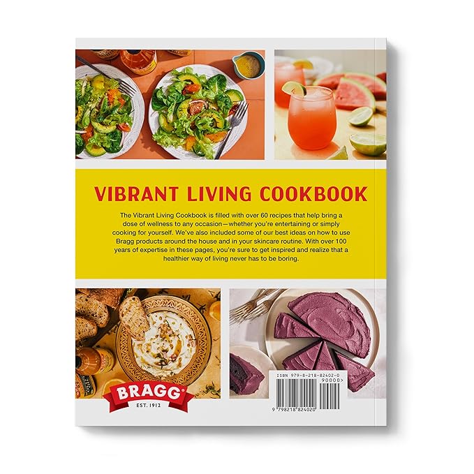 Bragg Organic Apple Cider Vinegar 64oz Cookbook Bundle – USDA Certified Organic – All Natural Ingredients