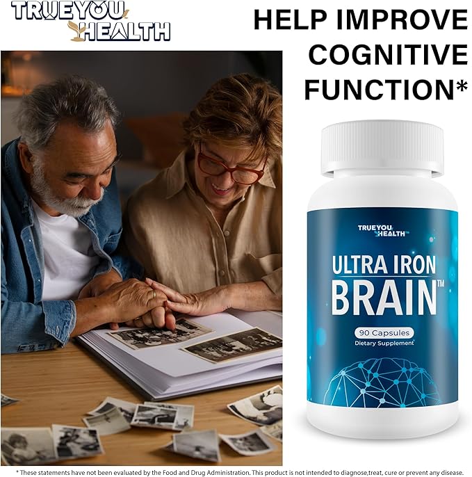 Ultra Iron Brain - Improved Memory Formula - Our Best Iron Brain Cognitive Support Supplement - Advanced Brain Booster Focus Supplement - Mental Alertness And Focus Supplements - Mental Focus Vitamins