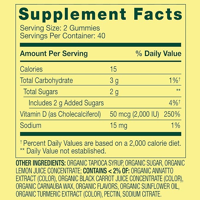 SUREFECT Spring Valley Vitamin D3 50 mcg (2000 IU) Gummies - 80 Count Supplement for Bone and Immune Support Assorted Flavors Organizer