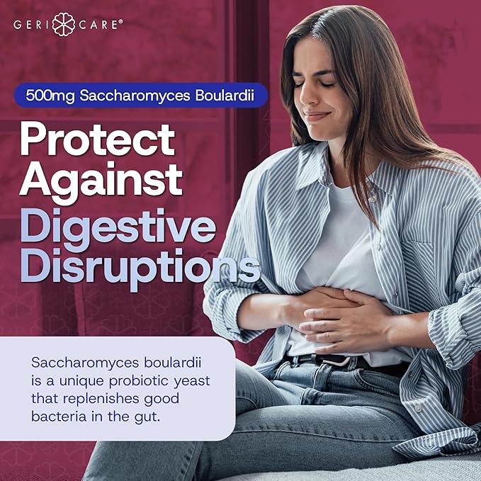 S. Boulardii Probiotic Saccharomyces Boulardii - Probiotics for Digestive Health for Women &amp Men 500mg Compare to The Active Ingredient in Florastor Probiotic Gut Formula (50 Capsules) (2 Pack)