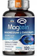 Magnesium L Threonate Magtein Brain Supplement for Memory Focus Sleep and Cognitive Support High Absorption Magnesium L-Threonate Non-GMO No Laxative Effect – 2000 mg 120 Vegan Capsules