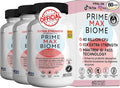 Prime Max Biome Probiotics 40 Billion CFU – Extra Strength Skin &amp Gut Support with MAKTrek® Bi-Pass Technology – 4 Strains + Prebiotics – Non-GMO Gluten-Free 60 Capsules (3)