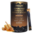 Himalayan Shilajit Honey Sticks with Natural Honey Caramel Flavor – 30 Count 75%+ Fulvic Acid 85+ Trace Minerals Easy Single-Use Energy &amp Immunity Support