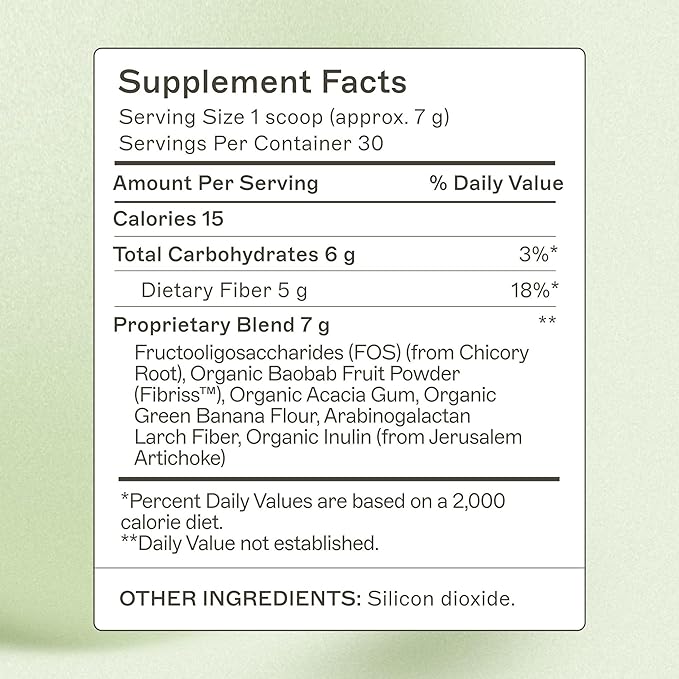 Amy Myers MD Prebiotic Fiber Powder - Gut Support - Organic Acacia Fiber - Keto Friendly - Gluten Free Egg Free Non-Dairy Non-GMO - 30 Servings