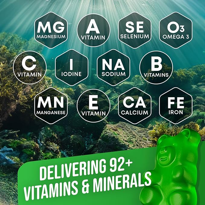 Quercetin Gummies + Irish Sea Moss Gummies - Immune Support Gummies - Irish Sea Moss Bladderwrack Burdock Root &amp Quercetin with Vitamin C - 60 Seamoss Gummies 60 Quercetin with Zinc Gummies