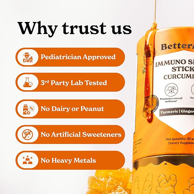 Better Alt Immuno Shield Curcumin Honey Sticks