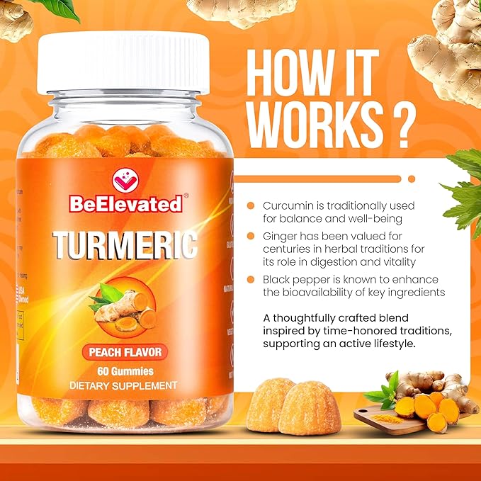 Ginger and Turmeric Supplement Gummies Bundle with Triple Magnesium Complex – Plant-Based Support for Joints Sleep and Daily Balance – Vegan Non-GMO (2 Items)