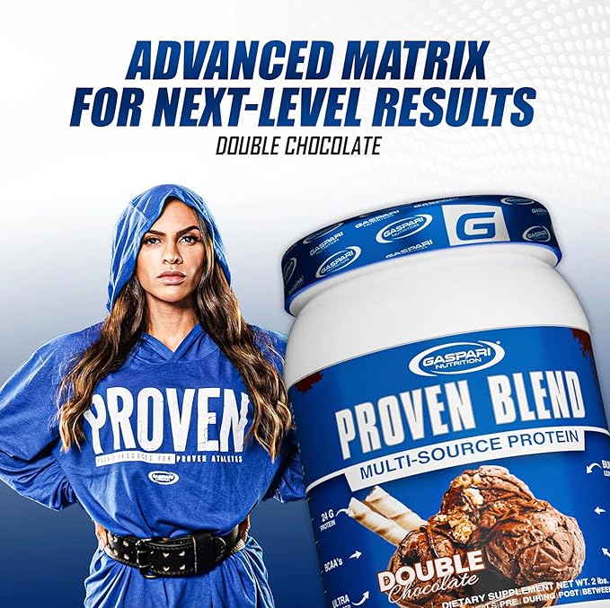 Gaspari Nutrition Proven Blend Multi Source Protein Powder Beef Protein Isolate Whey Concentrate and Whey Isolate Builds Lean Muscle 24g of Protein (28 Servings Chocolate Peanut Butter)