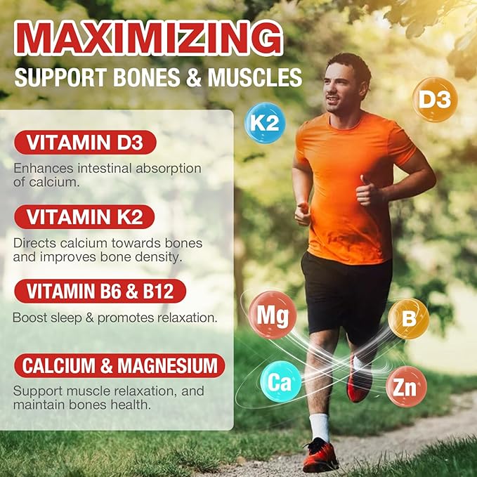 5 Packs Calcium Citrate Gummies for Kids &amp Adults Sugar Free Calcium Supplements with Vitamin D3 K2 MagnesiumSupport Bone &amp Muscle