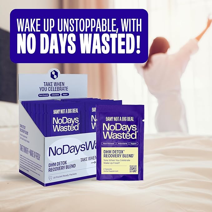 DHM Detox No Days Wasted 30 Servings - Take During Evening for Better Next Day and Recovery