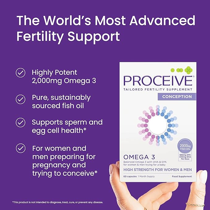 Proceive Tailored Fertility Supplements for Women Bundle - Womens Pre-Conception Vitamins &amp Minerals for Pre Pregnancy Support and Prenatal Omega 3 Fish Oil Supplement