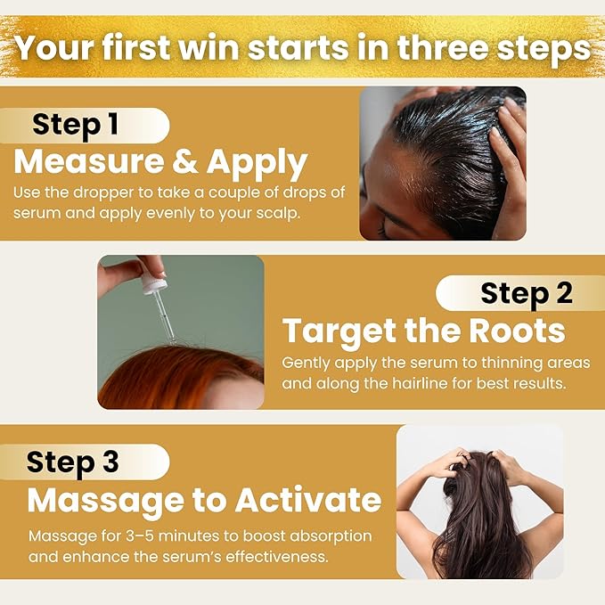 Hair Growth Serum Women &amp Men — USDA Organic Tricho10™ Natural Scalp Serum with 10 Botanical Oils for Reduced Shedding Improved Hair Density &amp Visible Hair Growth in 90 Days — All Hair Types
