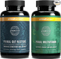 Primal Harvest Gut Restore &amp Multivitamin Supplements for Women and Men Multi Vitamin Capsules and Colon Cleanse Pills Bundle