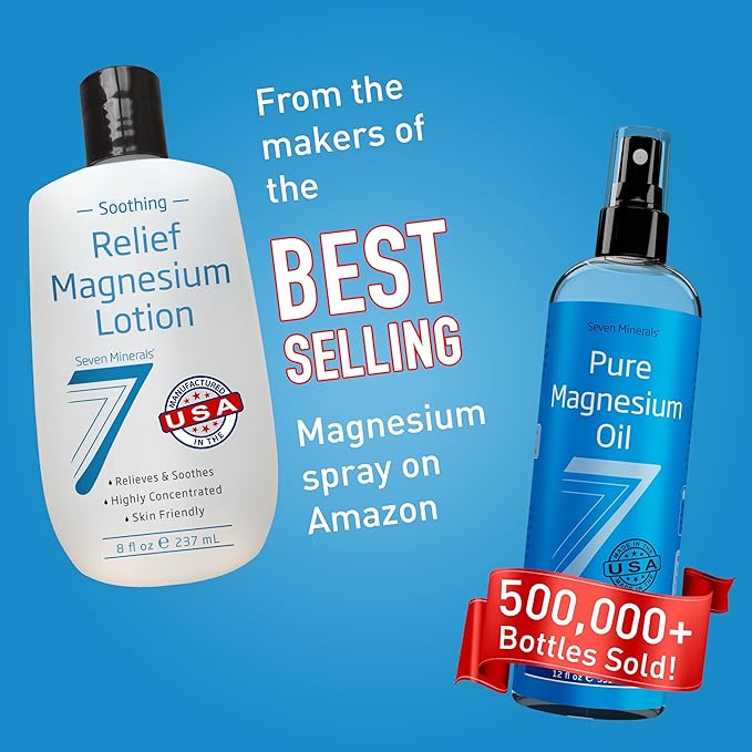Seven Minerals Magnesium Non-Greasy Lotion with Skin Friendly Ingredients - 8 fl oz
