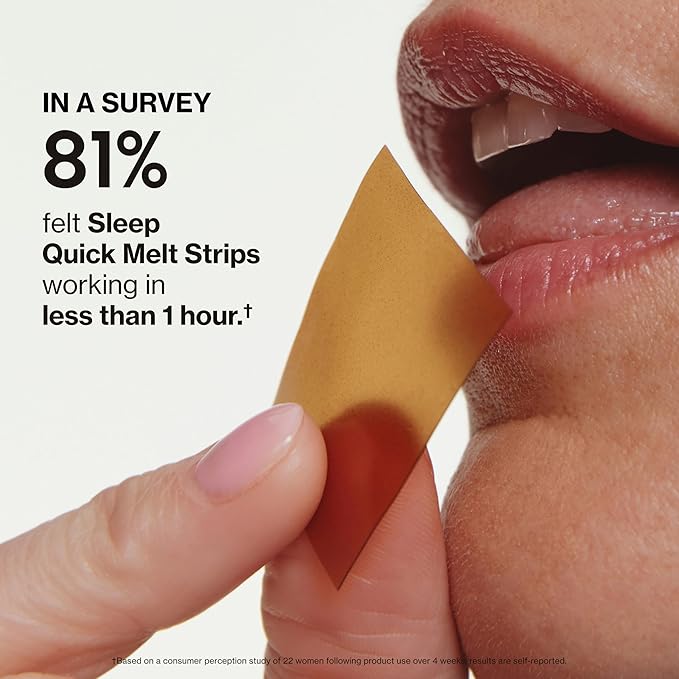 Love Wellness Sleep* Quick Melt Strips - Fast-Dissolving Sleep Support with Melatonin and Calming Botanicals - Promotes Restful Sleep* - No Water Needed - Vegan and Sugar-Free - 32 Strips
