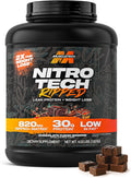Muscletech Whey Protein Powder (Chocolate Fudge Brownie 4LB) - Nitro-Tech Ripped Whey Protein Isolate &amp Peptides Smoothie Mix for Lean Muscle - 30g of Whey Protein for Women &amp Men Packaging