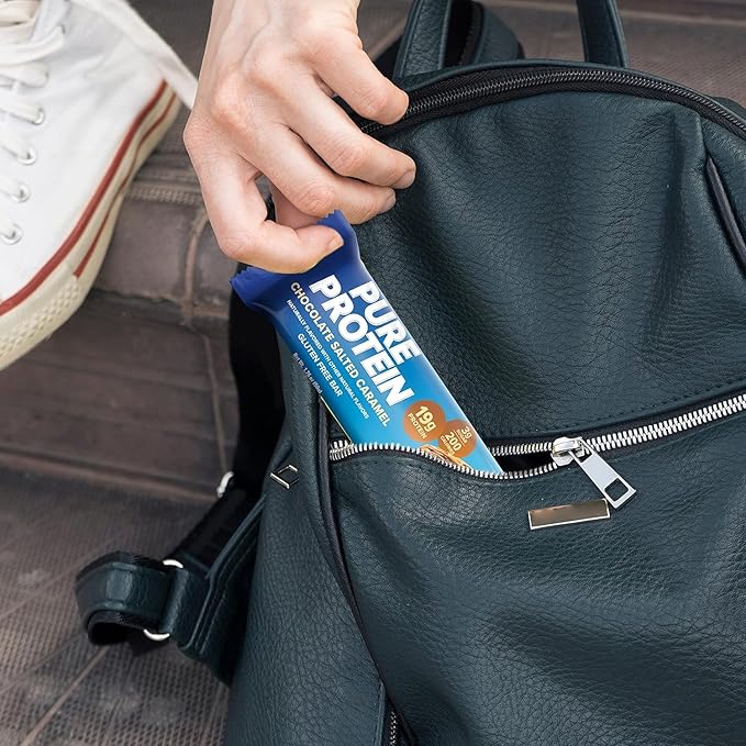 Pure Protein Bars High Protein Nutritious Snacks to Support Energy Low Sugar Gluten Free Chocolate Salted Caramel 1.76 oz. 36 Count