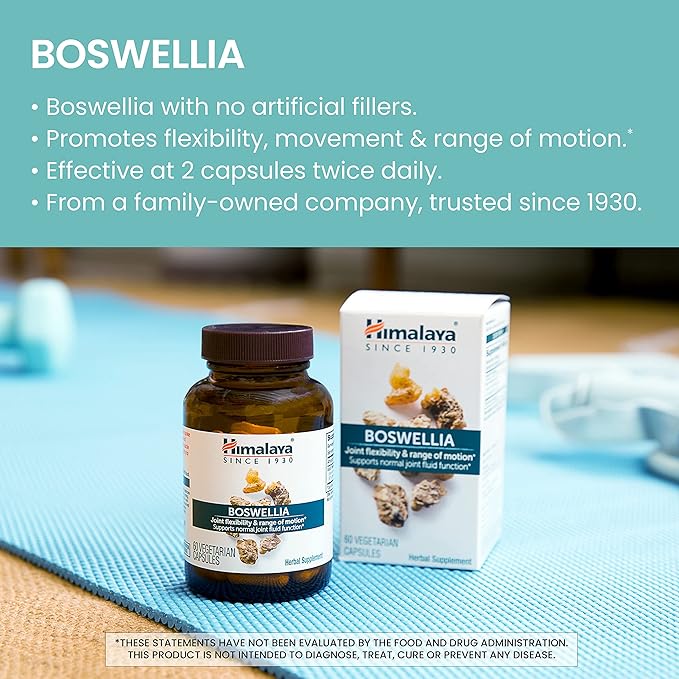 Himalaya Boswellia Joint Support for Mobility and Flexibility Promotes Tissue Preservation 250 mg 120 Capsules