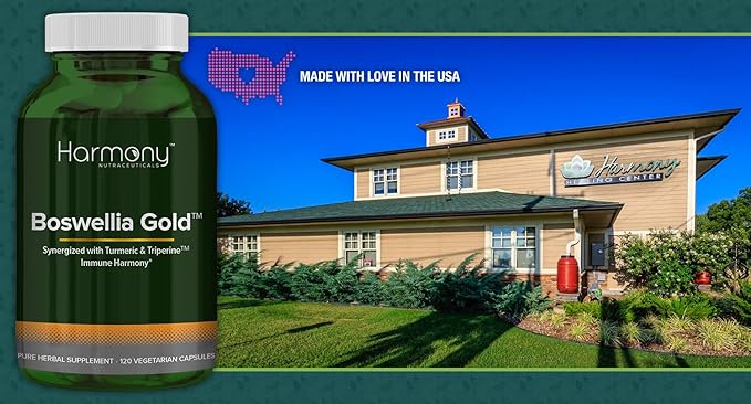 Harmony Nutraceuticals Boswin Gold Liposomal - Highest Potency Maximum Bioactivity Dr. Gumman's Clinical Grade Synergized with Turmeric &amp Triperine