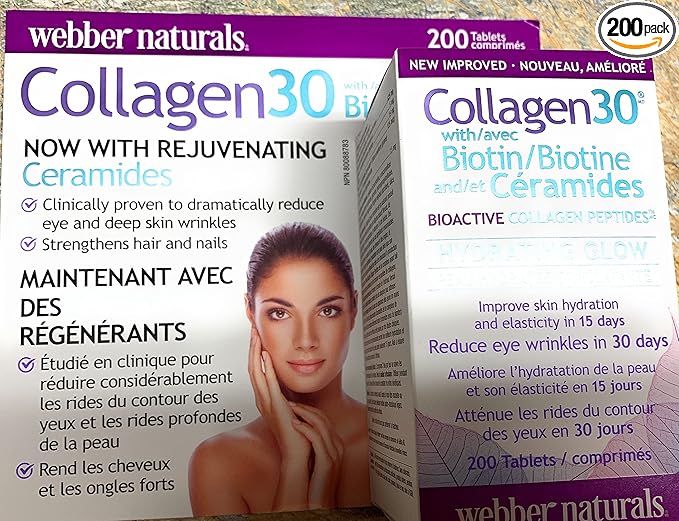 Webber Naturals Collagen 30 with Biotin and Ceramides 200 Tablets