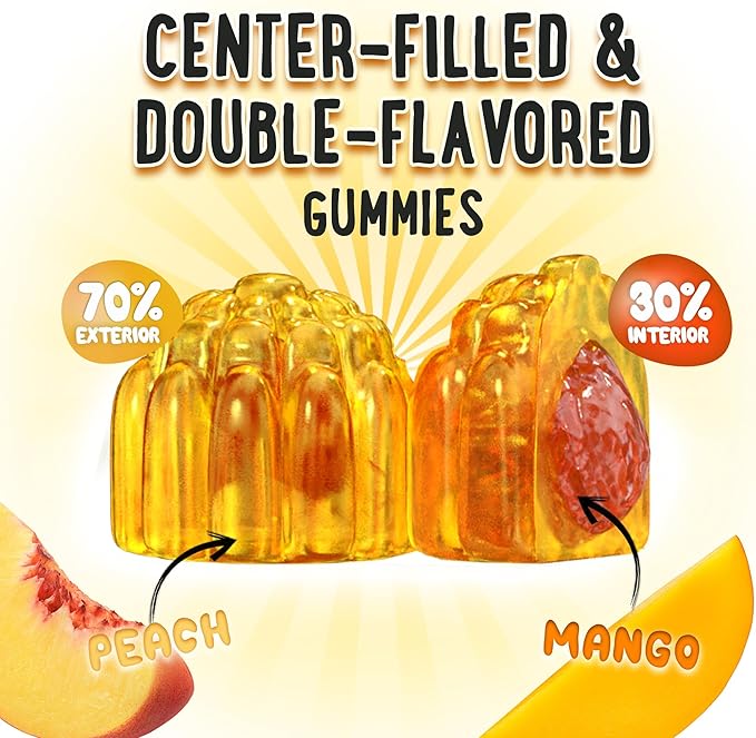 Center-Filled Vitamin D3 K2 &amp Calcium Gummies - Supplement for Healthy Teeth Bone &amp Energy - 5000 IU D3 120 mcg K2(MK-7) 120 mg CA - Vegan &amp Non-GMO - 120 Count