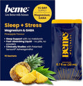 BeMe Magnesium Drink for Sleep - Melatonin-Free Magnesium for Sleep with Ashwagandha L-Theanine &amp GABA - Fast-Absorbing Calm Pineapple - 15 Sachets