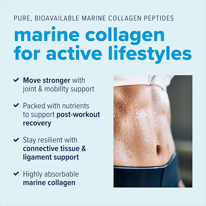 Just Bjorn Marine Collagen Peptides Starter Kit - Collagen Powder for Women &amp Men - Skin Hair Nail &amp Joint Support - Hyaluronic Acid Vitamin C Amino Acids - Unflavored (90 Servings)