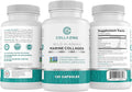 Alaskan Wild-Caught Marine Collagen Peptides with Hyaluronic Acid &amp Vitamin C - Supports Skin Hair Nails Joints &amp Bones - Type 1 &amp 3 Collagen for Women &amp Men - 120 Powder Capsules