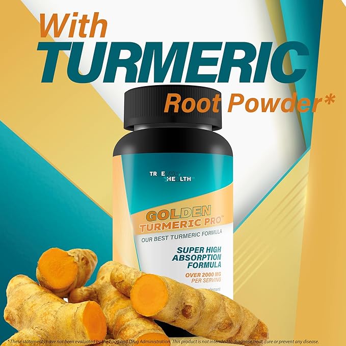 Golden Turmeric Pro - Improved Formula - Our Best High Absorption Turmeric Curcumin Gold Turmeric Capsules - Vitamin D Vitamin C Curcumin Ginger Supplements - Gold Support Supplement